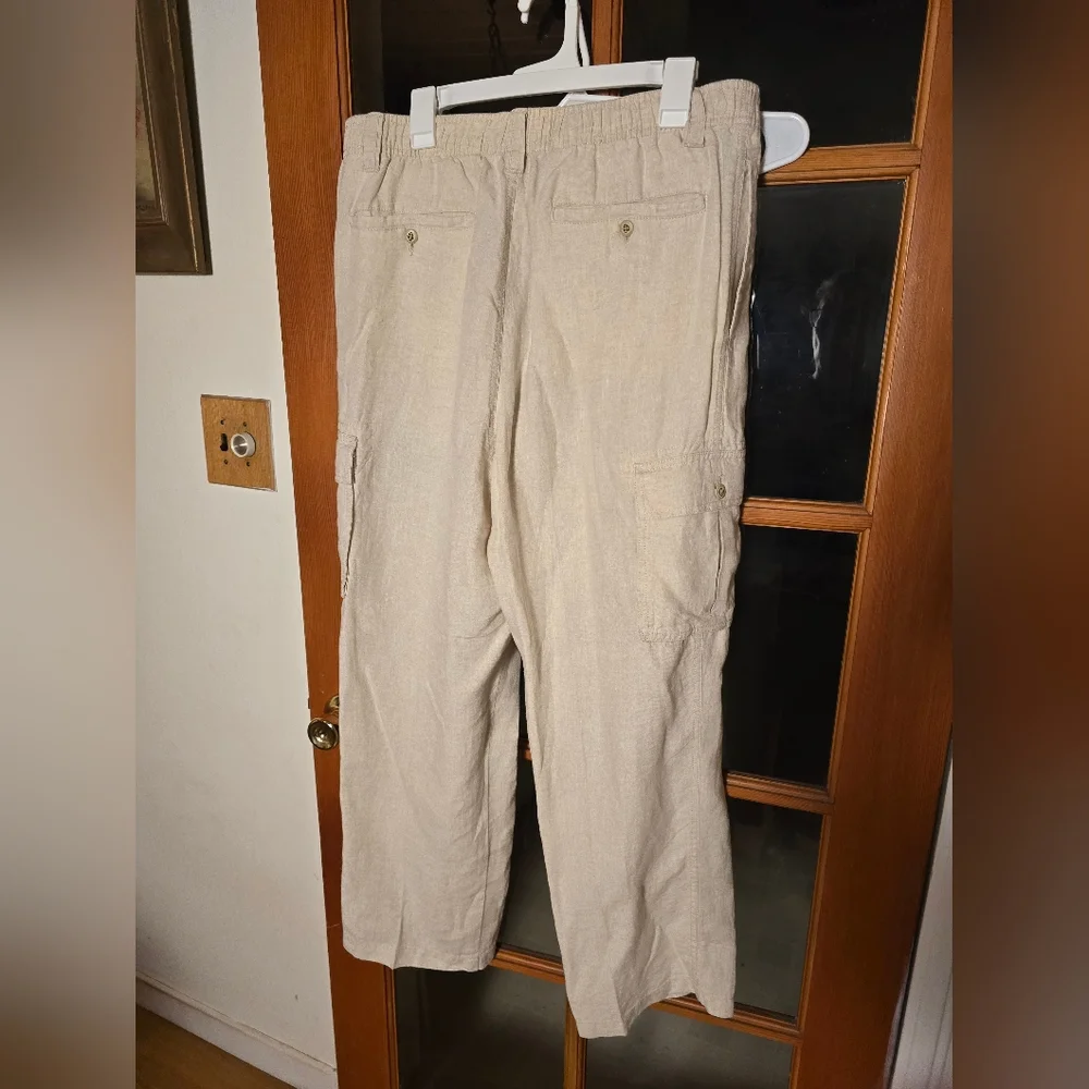 Caribbean Linen Beige Cargo Pants 38x30